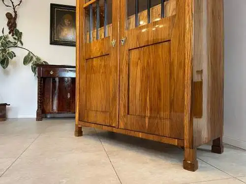 Antiquität Sale Biedermeier Vitrine Bücherschrank Nussholz A4932