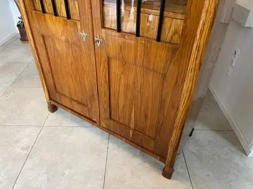 Antiquität Sale Biedermeier Vitrine Bücherschrank Nussholz A4932