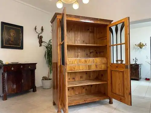 Antiquität Sale Biedermeier Vitrine Bücherschrank Nussholz A4932