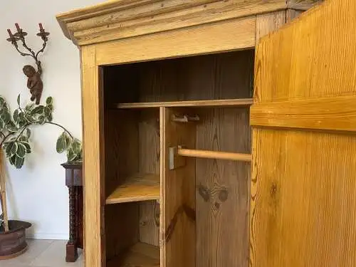 Bauernschrank 1 türig Biedermeier Naturholzschrank A5024