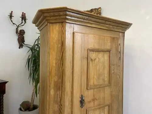 Bauernschrank 1 türig Biedermeier Naturholzschrank A5024