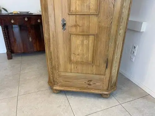 Bauernschrank 1 türig Biedermeier Naturholzschrank A5024