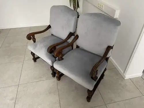 restaurierter Gründerzeit  Fauteuil Armlehnstuhl Designersessel A3438