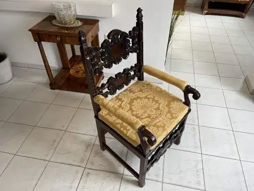 Originaler Fauteuil Stuhl Königssessel Jagdsessel Barock A2847