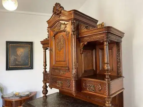 Hübsches Pfeiferlbarock Aufsatzbuffet Aufsatzkredenz Altarschrank A5081