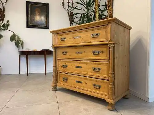 Gründerzeit 4 Laden Kommode Ladenschrank Naturholz A5118