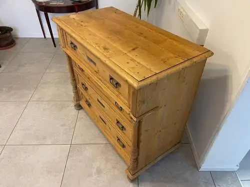 Gründerzeit 4 Laden Kommode Ladenschrank Naturholz A5118