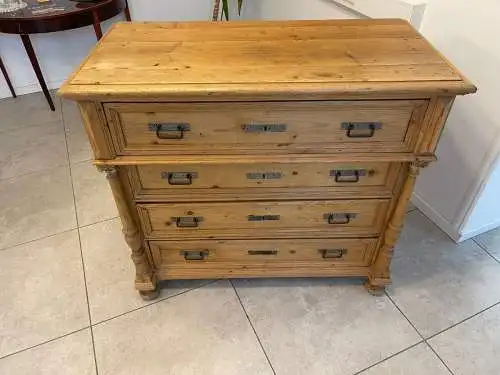 Gründerzeit 4 Laden Kommode Ladenschrank Naturholz A5118