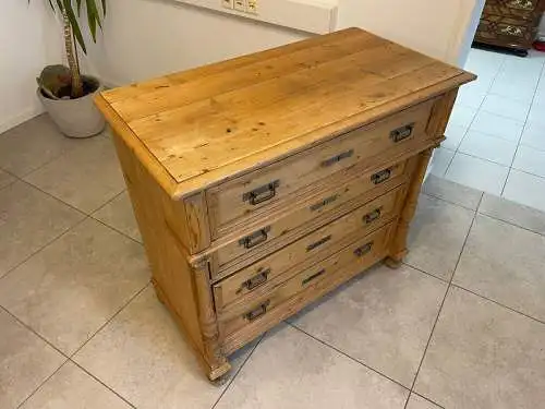 Gründerzeit 4 Laden Kommode Ladenschrank Naturholz A5118