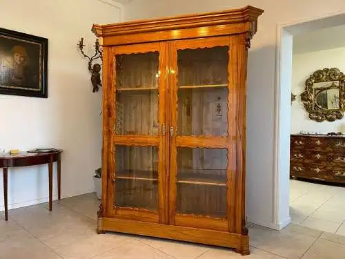 SALE Biedermeier Vitrine Bücherschrank Sammlervitrine Kirschholz A5108