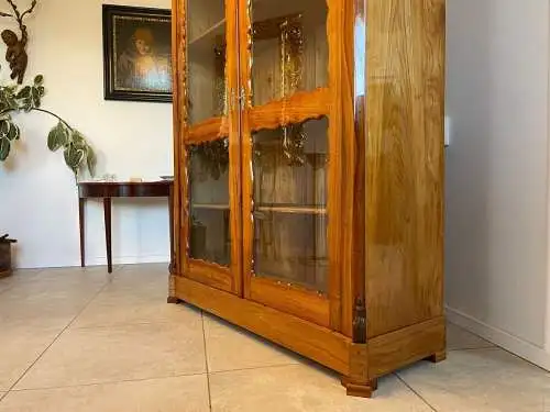 SALE Biedermeier Vitrine Bücherschrank Sammlervitrine Kirschholz A5108