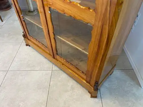 SALE Biedermeier Vitrine Bücherschrank Sammlervitrine Kirschholz A5108