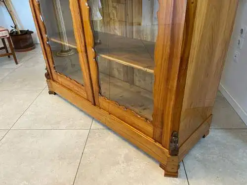 SALE Biedermeier Vitrine Bücherschrank Sammlervitrine Kirschholz A5108