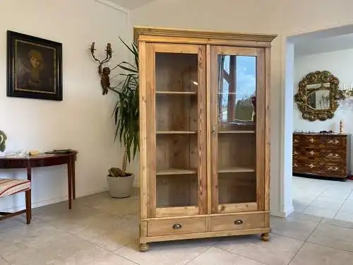 Restaurierte Jugendstil  Vitrine Bauernvitrine Bauernschrank A5094