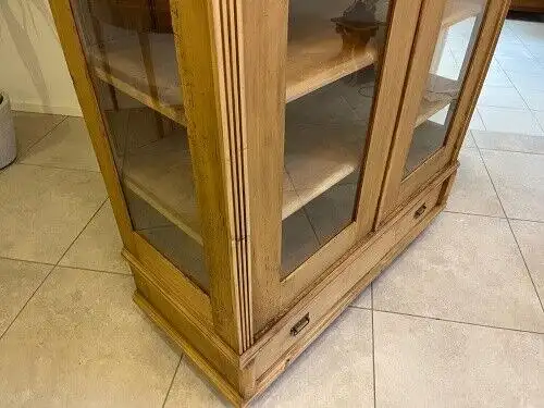 Bäuerliche Vitrine Bauernvitrine Bauernschrank Naturholz Bücherschrank Bauernmöb