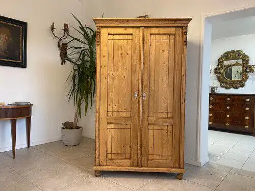 massiver steirischer Gründerzeit Bauernschrank Naturholzschrank X1023