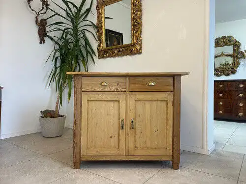 Bäuerliche Anrichte Sideboard Kommode Naturholz A5476