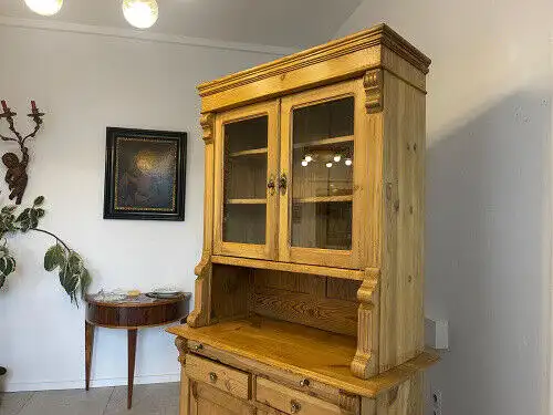 Original Gründerzeit Küchenschrank Vitrinenschrank A4332