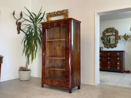 restaurierte Biedermeier Vitrine Bücherschrank Glasschrank E1204