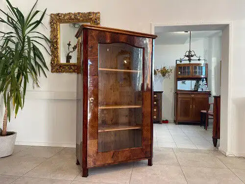 restaurierte Biedermeier Vitrine Bücherschrank Glasschrank E1204