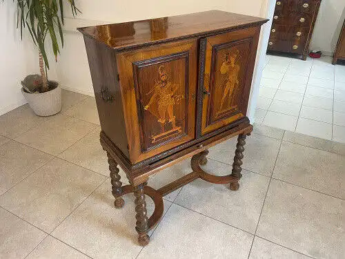 Originaler Barock Sekretär Barschrank Stollenschrank Antiquität E1005