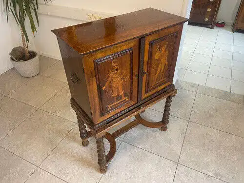 Originaler Barock Sekretär Barschrank Stollenschrank Antiquität E1005