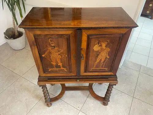 Originaler Barock Sekretär Barschrank Stollenschrank Antiquität E1005