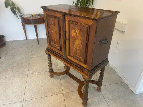 Originaler Barock Sekretär Barschrank Stollenschrank Antiquität E1005