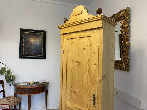 Originaler Bauernschrank Jugendstil Naturholzschrank E1020