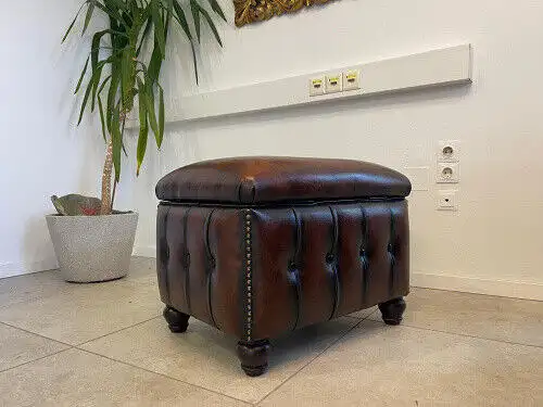 Exclusiver Chesterfield Hocker Traum Neuwertig E1033