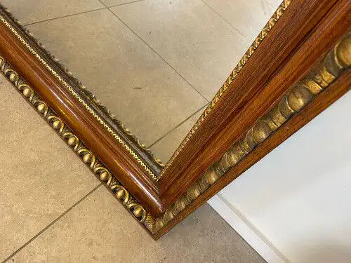 Biedermeier Spiegel Wandspiegel Original Nussholz Furniert E1011