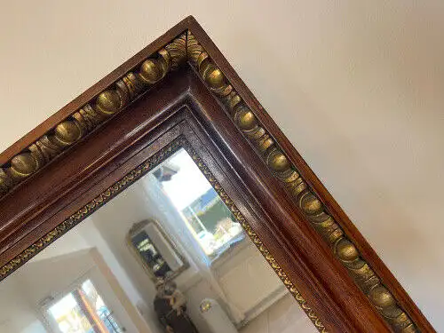 Biedermeier Spiegel Wandspiegel Original Nussholz Furniert E1011
