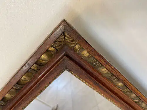 Biedermeier Spiegel Wandspiegel Original Nussholz Furniert E1011