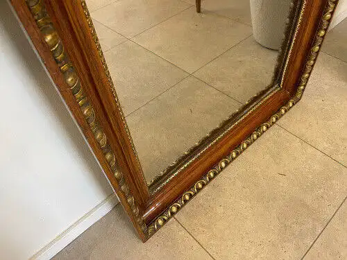 Biedermeier Spiegel Wandspiegel Original Nussholz Furniert E1011