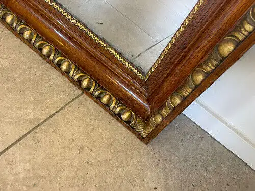 Biedermeier Spiegel Wandspiegel Original Nussholz Furniert E1011
