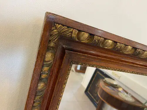 Biedermeier Spiegel Wandspiegel Original Nussholz Furniert E1011