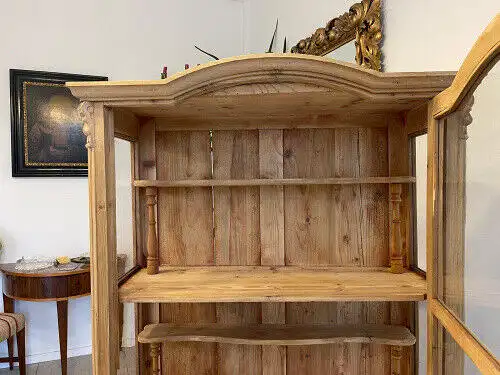 Restaurierte Gründerzeit Bauernvitrine Bauernschrank antik  G1059