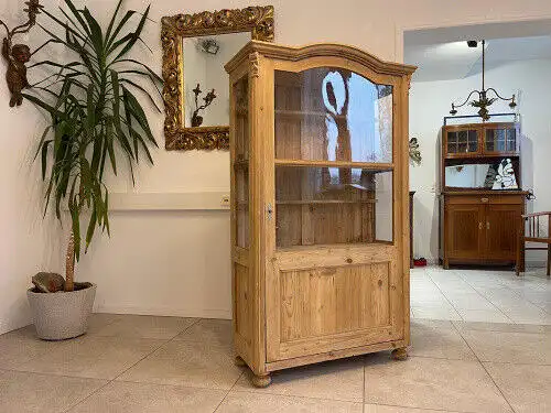 Restaurierte Gründerzeit Bauernvitrine Bauernschrank antik  G1059