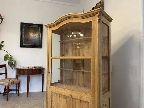 Restaurierte Gründerzeit Bauernvitrine Bauernschrank antik  G1059