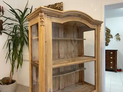 Restaurierte Gründerzeit Bauernvitrine Bauernschrank antik  G1059