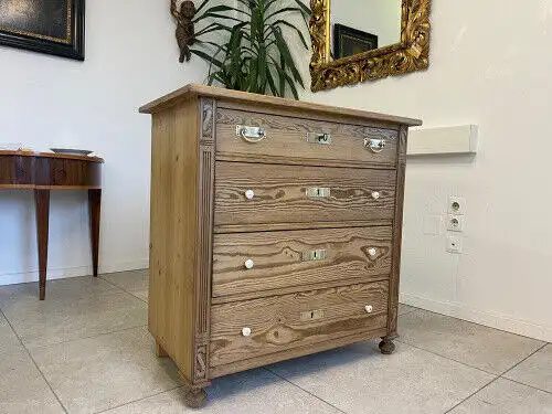 Originale Jugendstil 4 Laden Kommode Anrichte Massivholz E1161