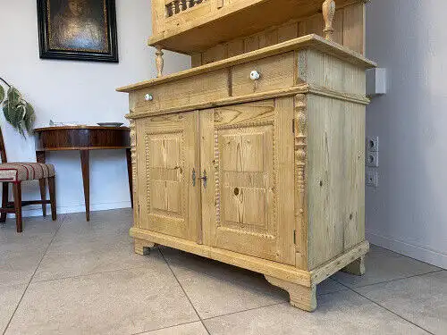 Original Gründerzeit Küchenschrank Vitrinenschrank G1047