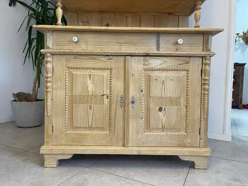 Original Gründerzeit Küchenschrank Vitrinenschrank G1047