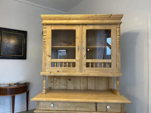 Original Gründerzeit Küchenschrank Vitrinenschrank G1047