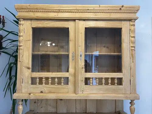Original Gründerzeit Küchenschrank Vitrinenschrank G1047