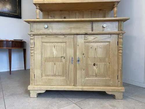Original Gründerzeit Küchenschrank Vitrinenschrank G1047