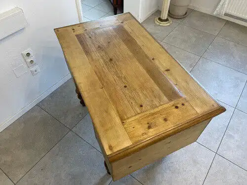 Bäuerlicher Gründerzeit Schreibtisch Sekretär Naturholz G1085