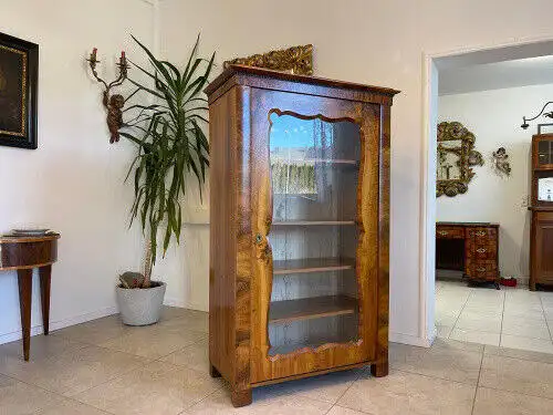 SALE Spät Biedermeier Vitrine Bücherschrank Sammlervitrine Antiquität G1094