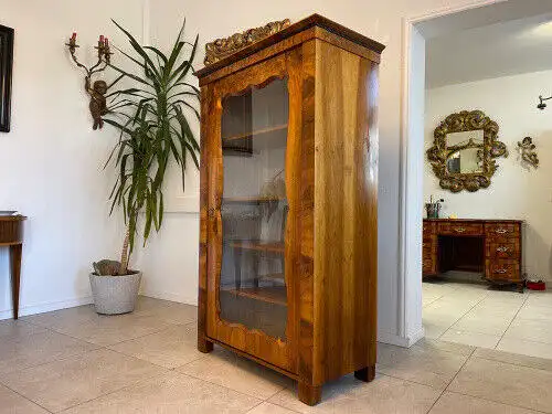 SALE Spät Biedermeier Vitrine Bücherschrank Sammlervitrine Antiquität G1094