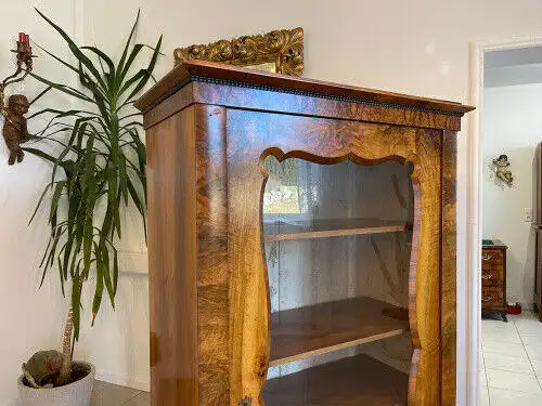 SALE Spät Biedermeier Vitrine Bücherschrank Sammlervitrine Antiquität G1094